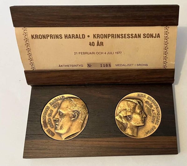 Kronprins Harald og kronprinsesse Sonja 40år 1977