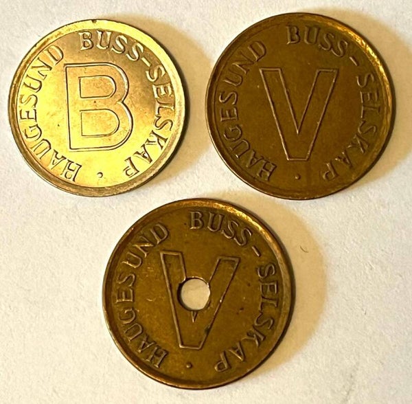 Haugesund busselskap 3stkpolletter