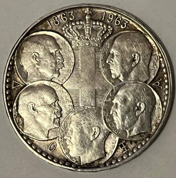 Greece 30 drachmai 1963 silver coin - Hellas sølv mynt