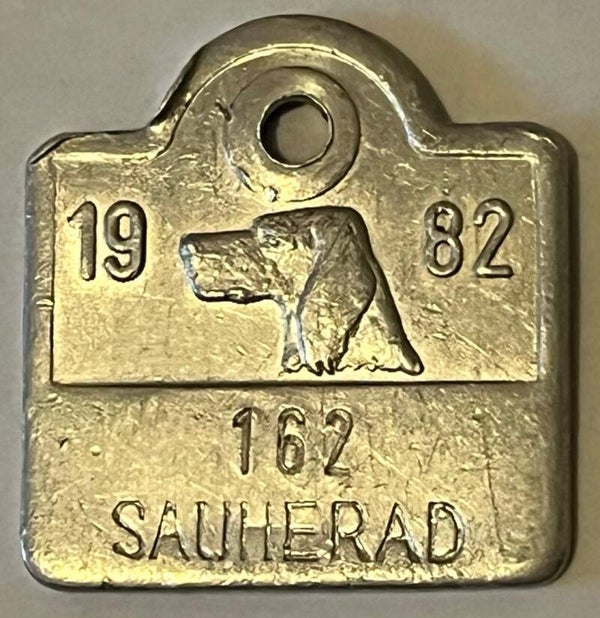 Hundeskattmerke Sauherad 1982 nr.162