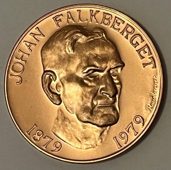 Johan Falkberget 1879-1979 - Bergstadens dikter 100år medalje