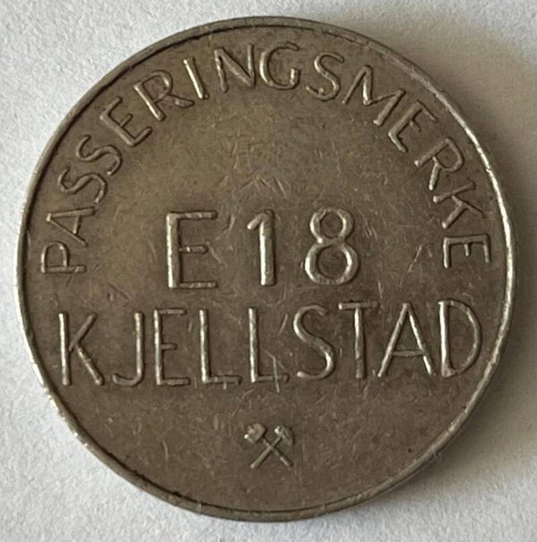Kjellstadbommen E18 passeringsmerke pollett