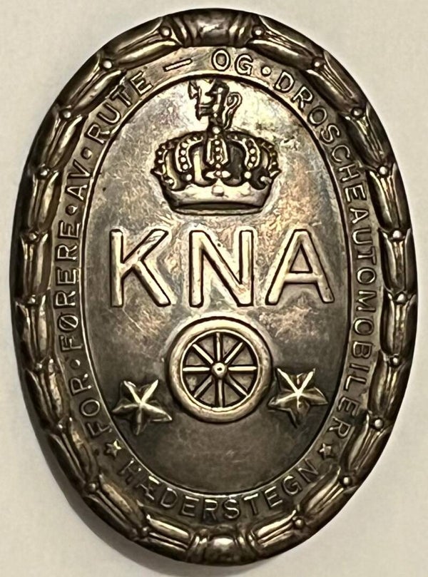Kongelig Norsk Automobilklub (KNA) Hæderstegn for førere av rute- og droscheautomobiler