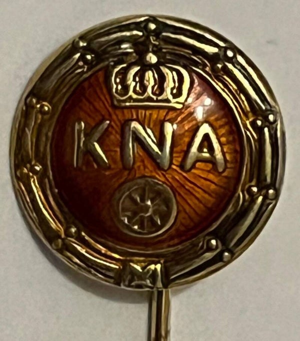 Kongelig Norsk Automobilklub (KNA) 925 sølv og emalje merke