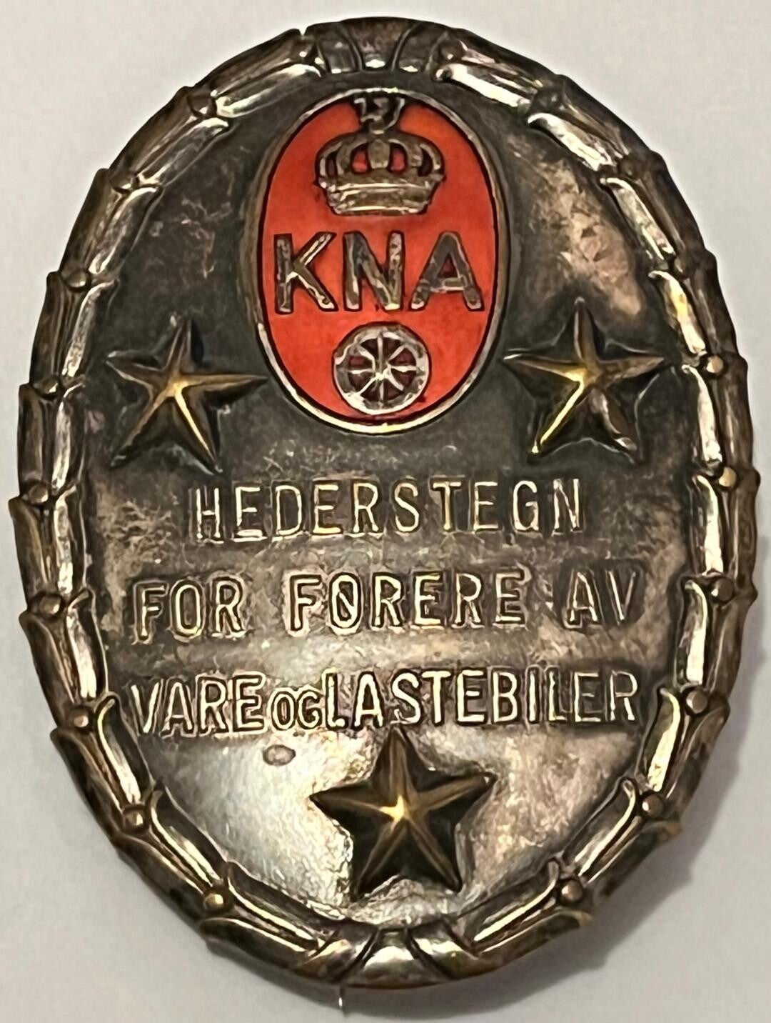 Kongelig Norsk Automobilklub (KNA) Hederstegn for førere av vare- og lastebiler