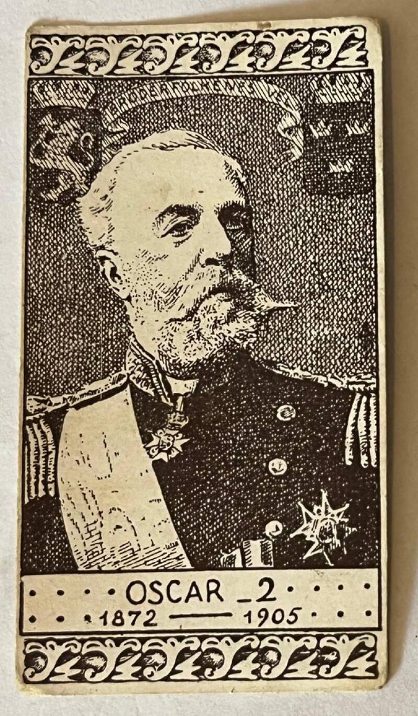 Oscar II. Tobakkskort Tiedemanns