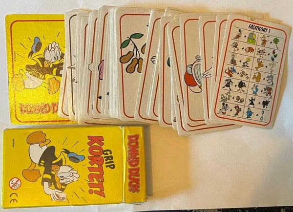 Donald Duck Grip kortet eldre kortstokk fra Egmont serieforlaget AS Oslo