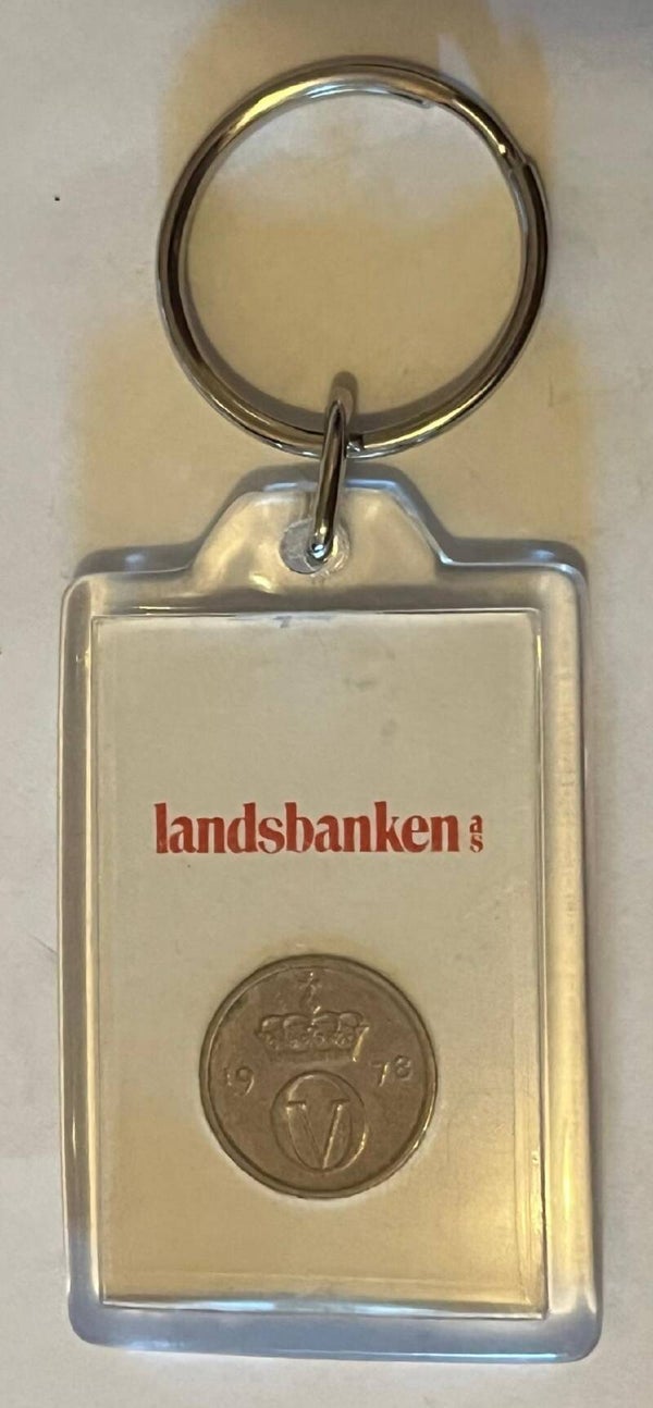Landsbanken AS nøkkelring med 10 øre 1978