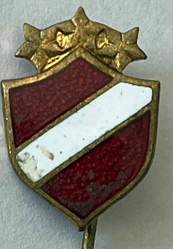 Latvia military pin badge