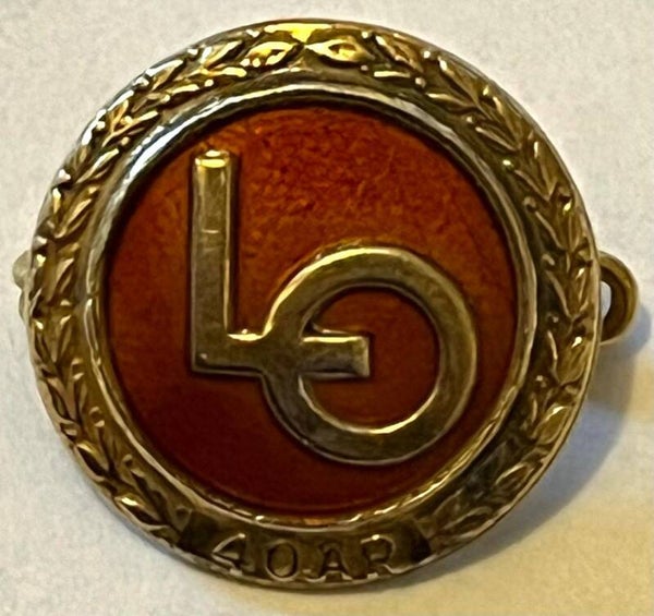 LO Landsorganisasjonen - 40års merke