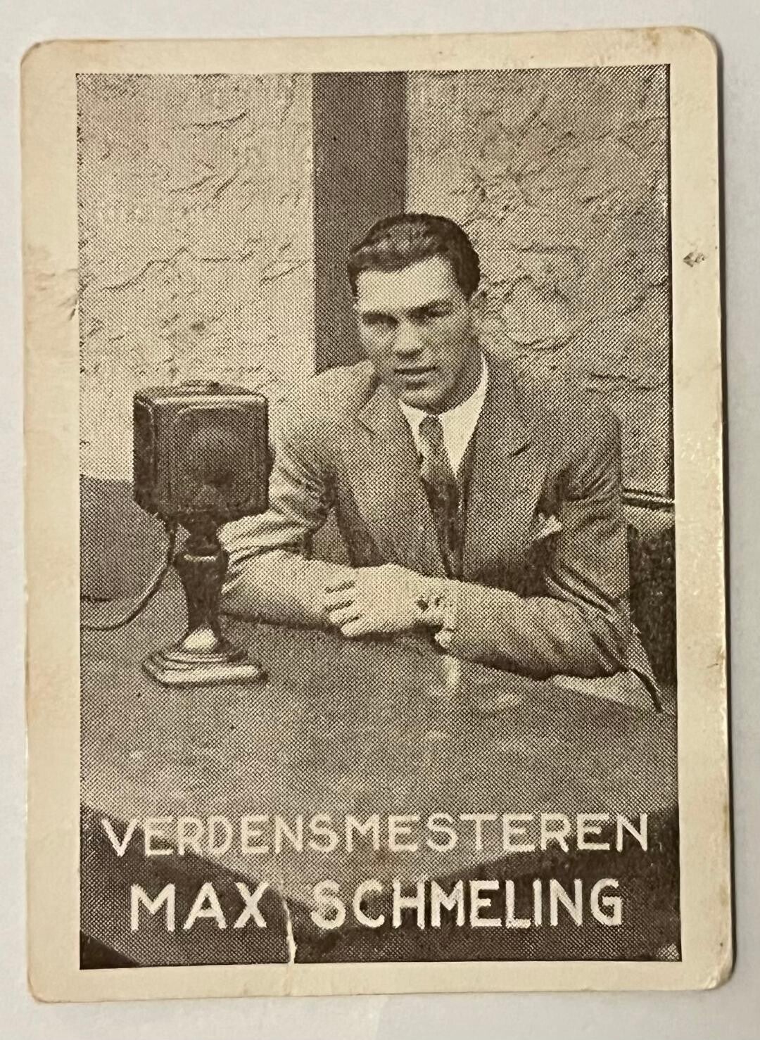 Max Schmelling, Germany heavyweight champion boxing. Collectorcard Tiedemanns tobak