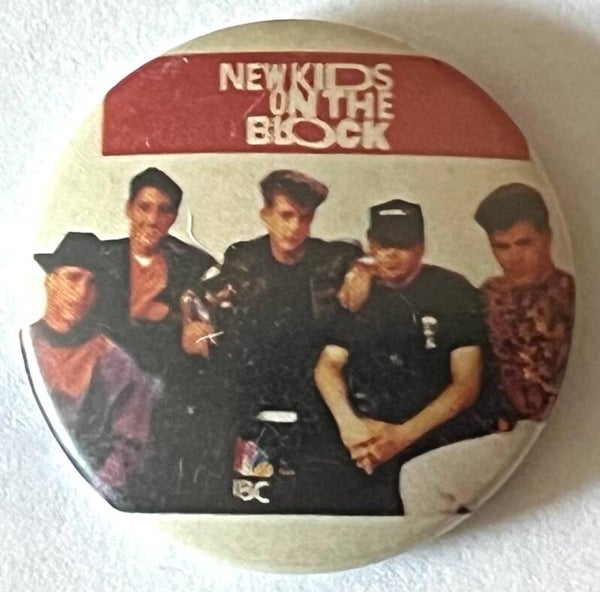 New kids on the block - pop music group. Older button