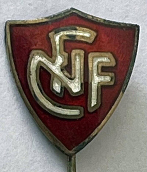 Norges Fotballforbund NFF folkeskolemerket - eldre emalje nål