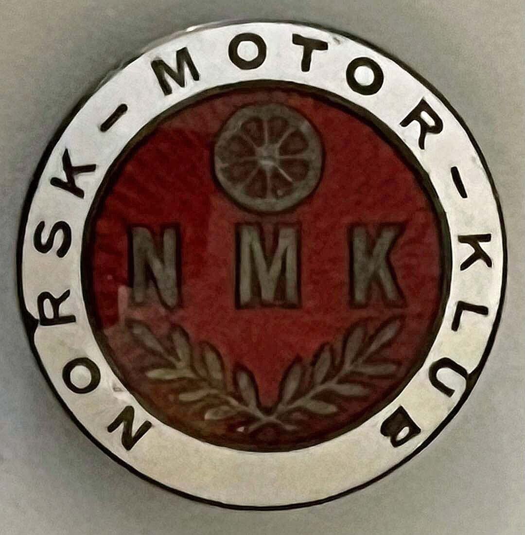 Norsk motor klub NMK sølv og emaljenål