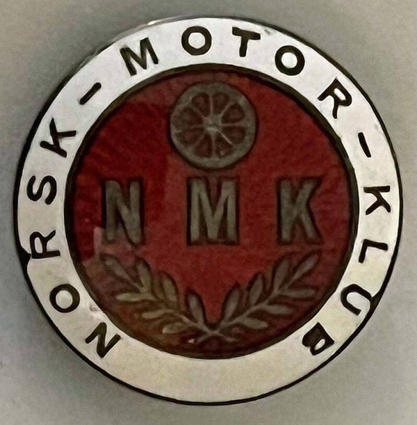 Norsk motor klub NMK sølv og emaljenål