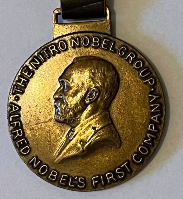 Alfred Nobel's first company - The Nitro Nobel Group keychain