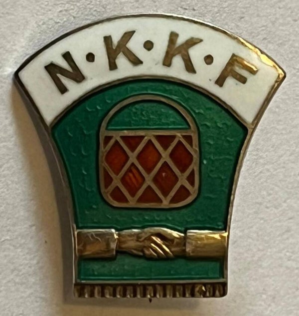Norges kooperative kvinneforbund NKKF sølv og emaljenpål