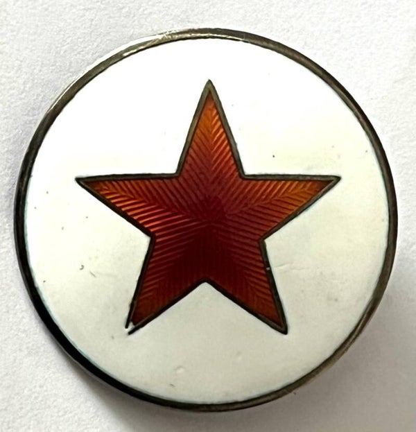 Den norske samaritanforening - røde stjerne. Stort sølv og emalje merke