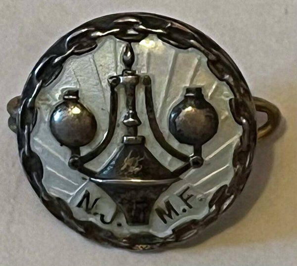Norsk jern og metallarbeider forbund - hvit emalje i 14mm