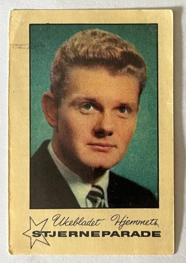 Odd Borg, Norwegian actor & singer. Collectorcard Ukebladet Hjemmet stjerneparade 1958