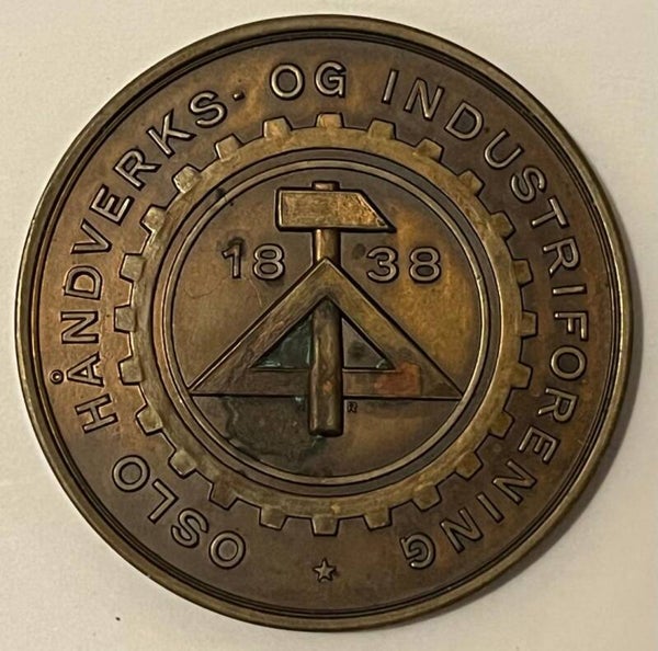 Oslo håndverks og industriforening medalje for svenneprøve