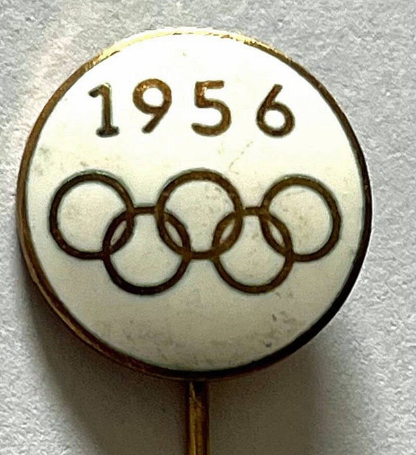OL 1956 Emaljenål for Norges deltagelse