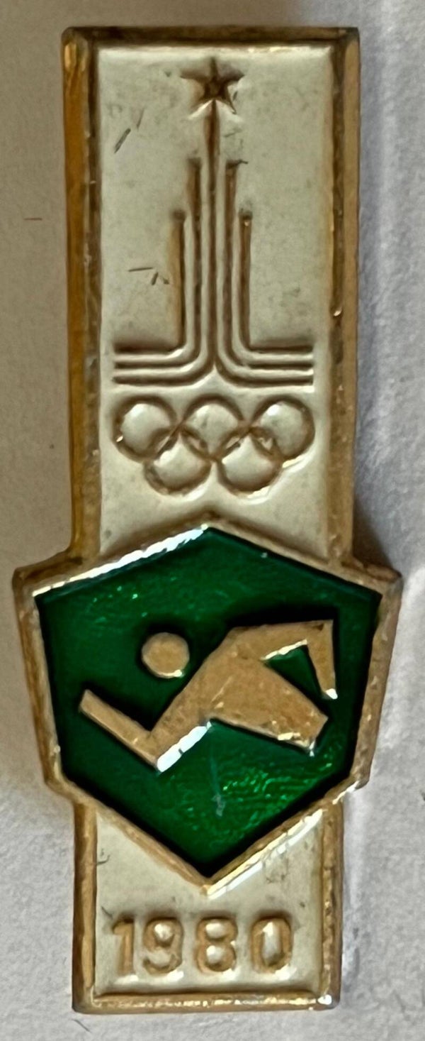 Olympics Moscow 1980 athletics pin badge