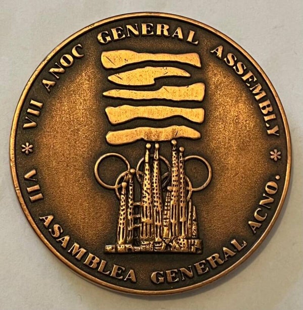 Olympic general assebly Barcelona Spain 1990 medaalje