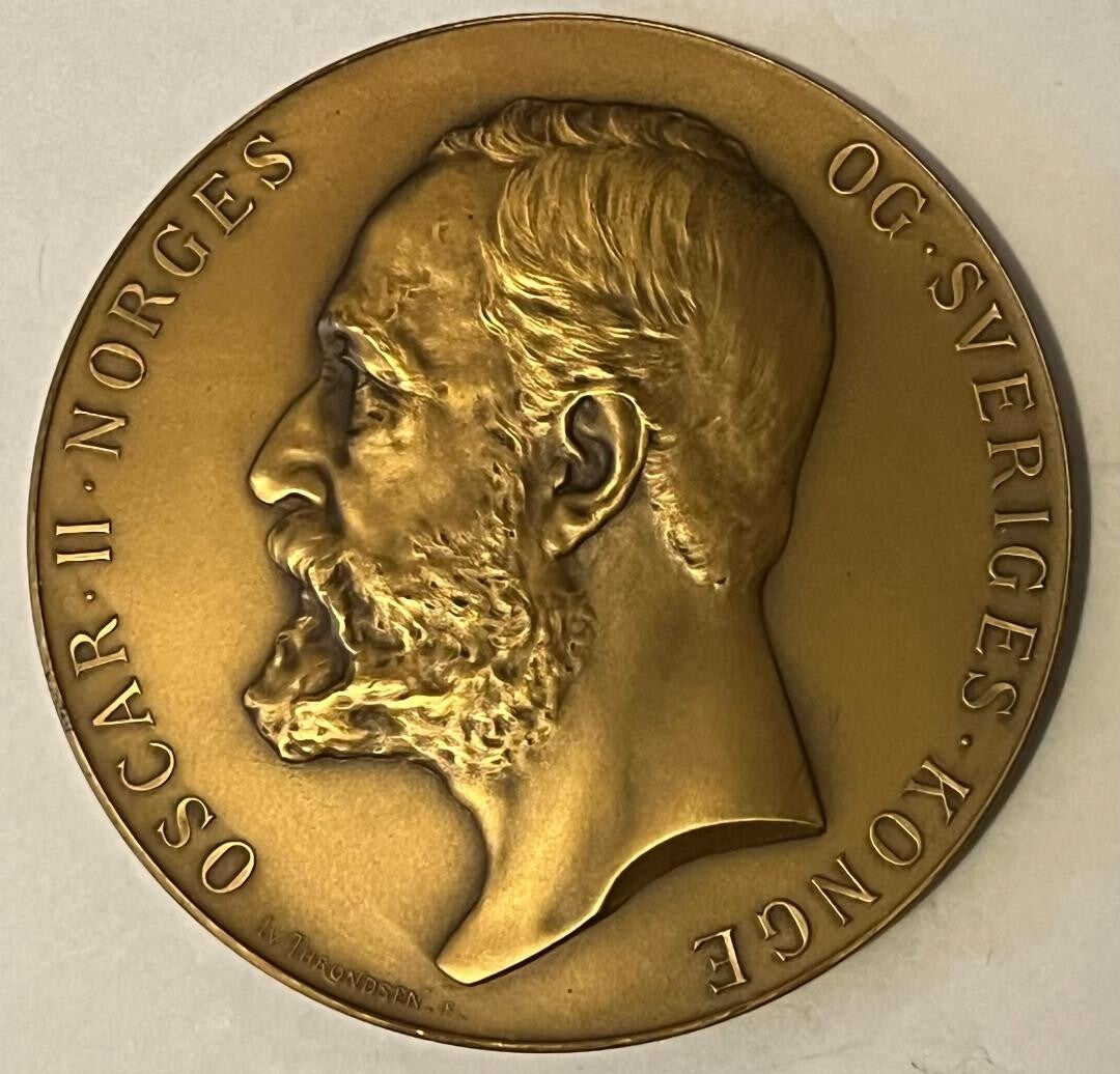 Oscar II 1-sidig portrett medalje