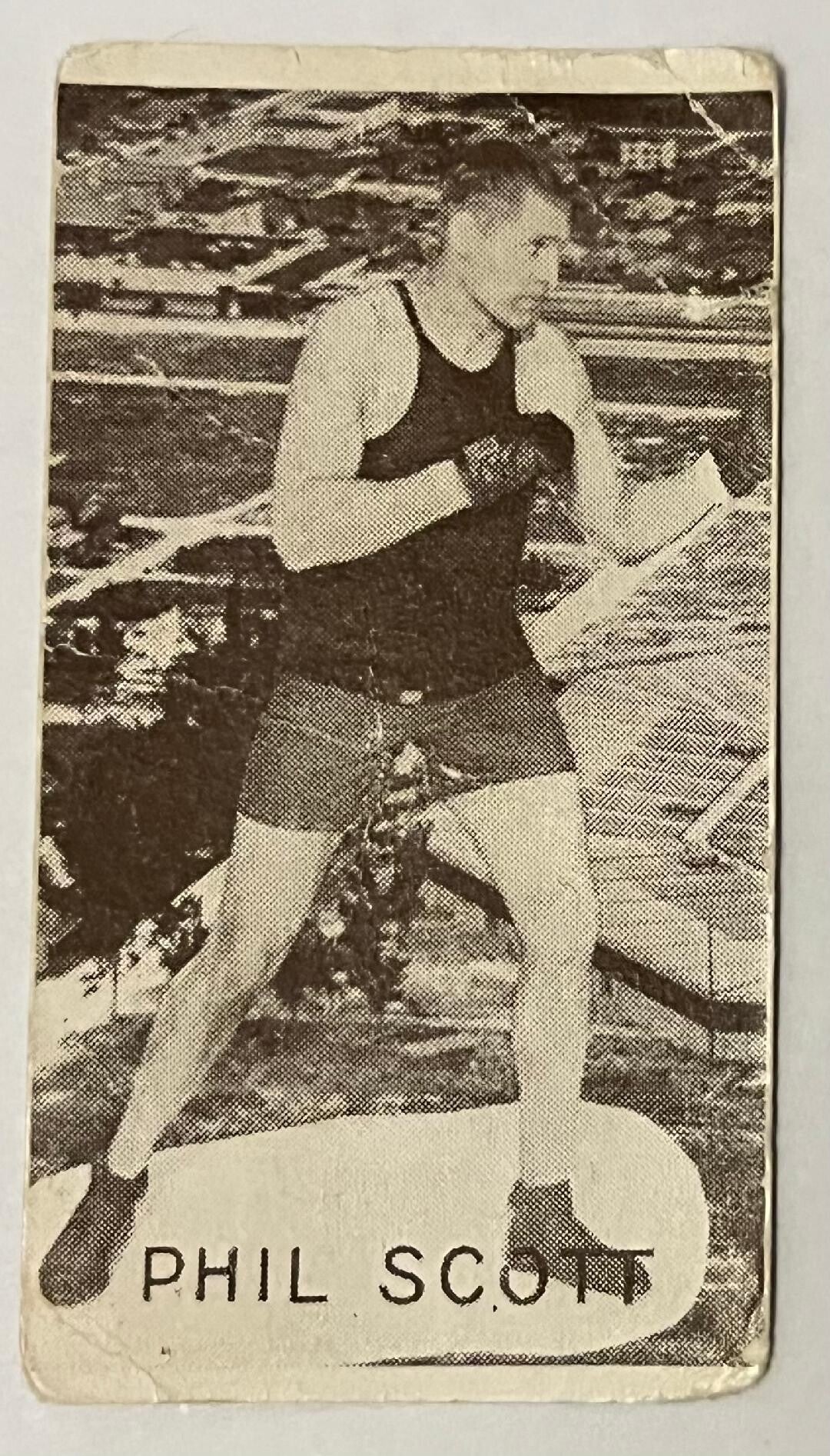 Phil scott, British heavyweight boxing. Collectorcard Tiedemanns tobak