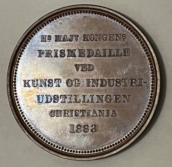 Hs Majt. kongens Prismedaille ved Kunst og Industriudstillingen Christiania 1883