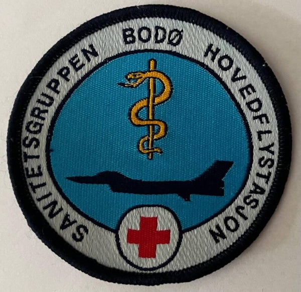 Sanitetsgruppen Bodø hovedflystasjon tøymerke patch