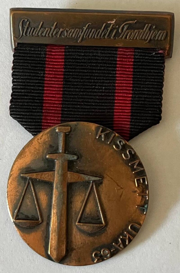 Studentersamfundet i Trondhjem Kissmett uka 1963 medalje