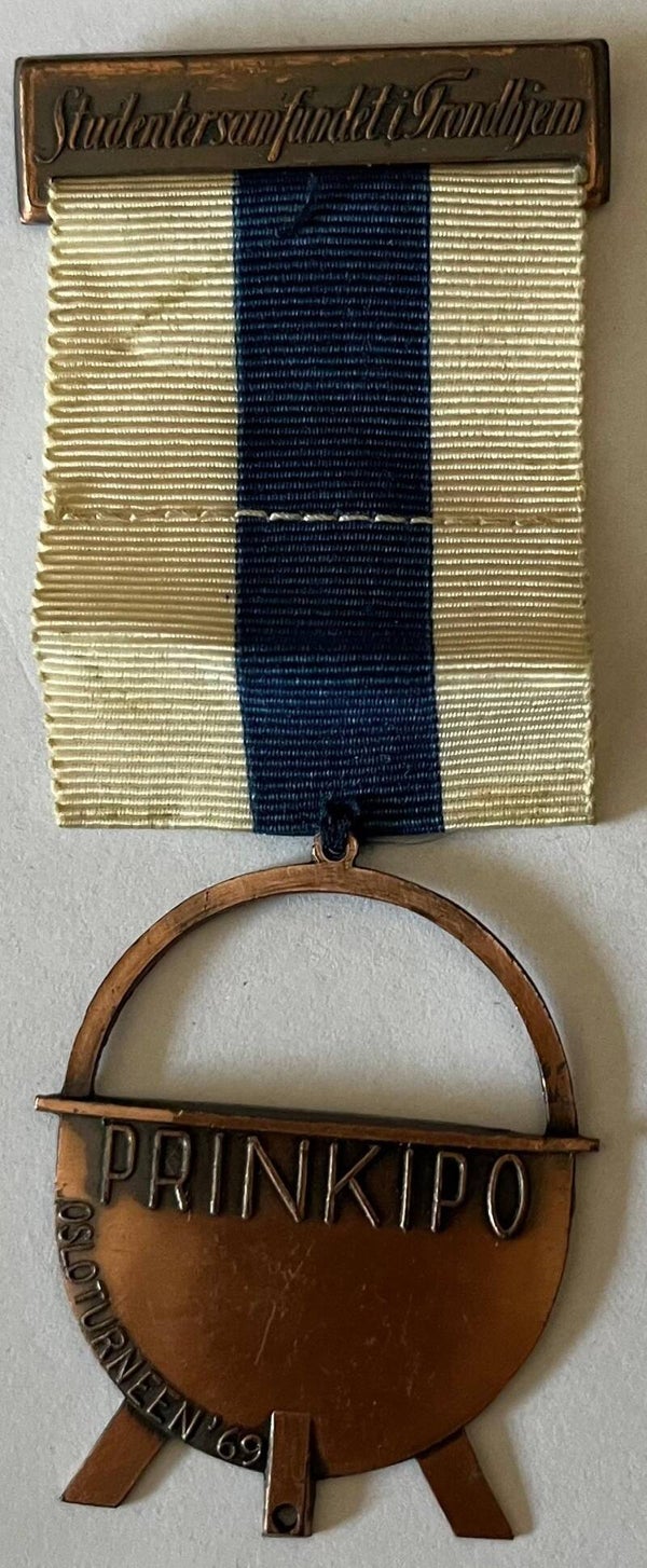 Studentersamfundet i Trondhjem Osloturneen Prinkipo 1969 medalje