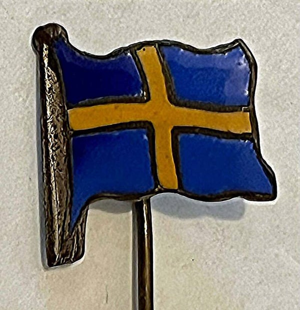 Sveriges flagg - Sweden flag. Older enamel pin