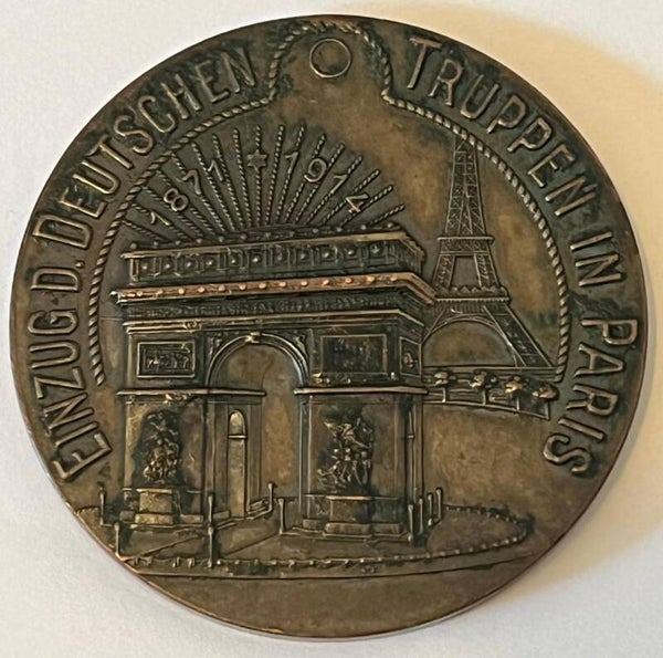 Einzug d. Deutschen truppen in Paris - German troops in Paris 1871-1914 medal