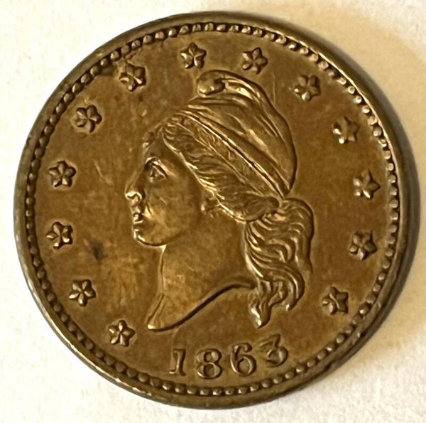 USA Army & Navy civil war token 1863