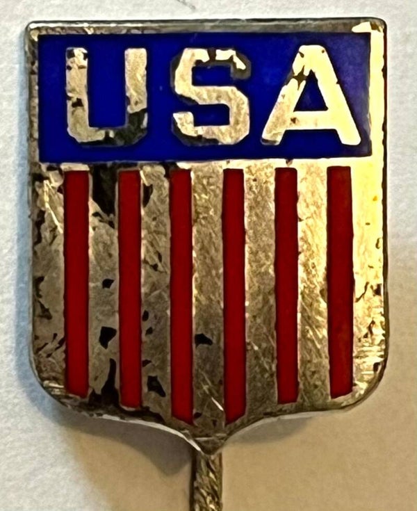 USA sterling silver - older pin badge