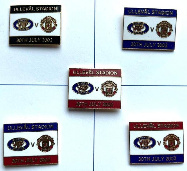 Vålerenga - Manchester United 20. juli 2002 Ullevål stadion pins