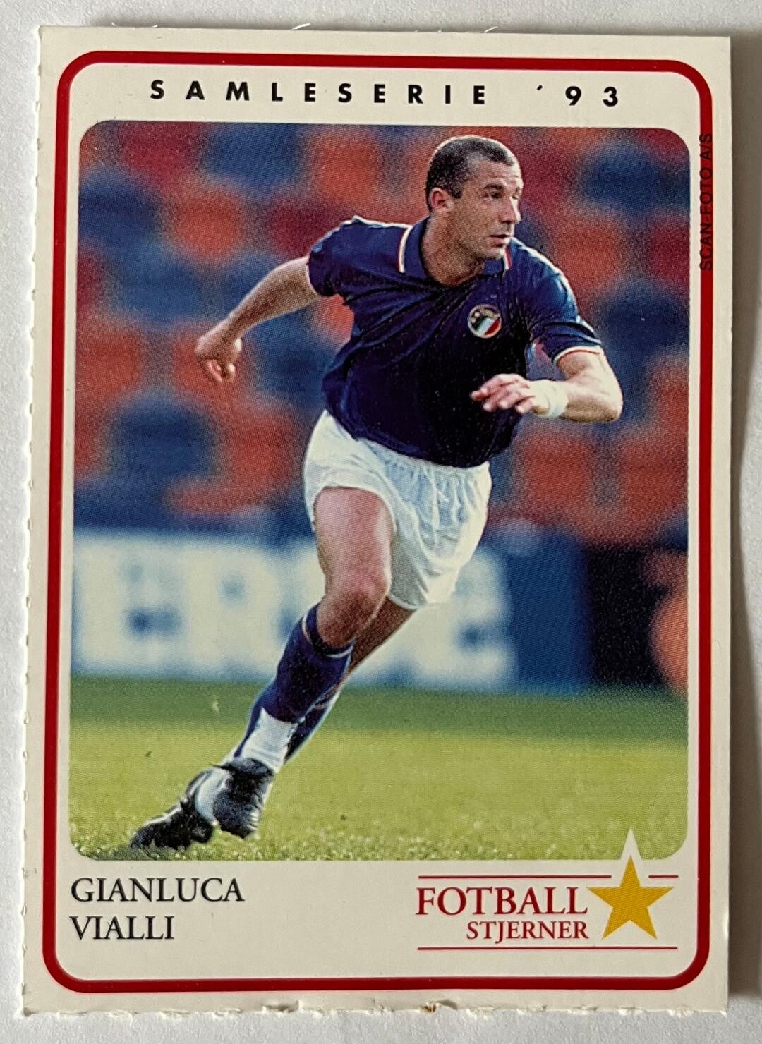 Gianluca Vialli, Italian football player. Collectorcard Fotballstjerner