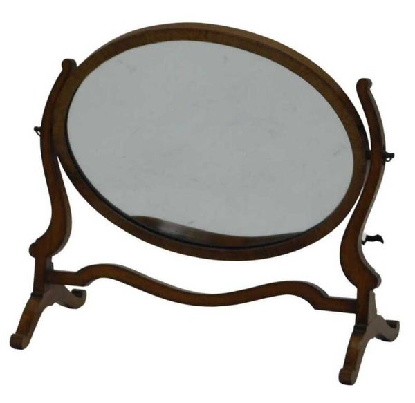 Oval Mahogany Dressing Table Mirror