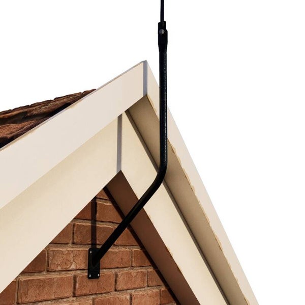 E - Gebogen muursteun RVS