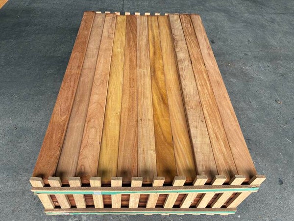 vlonderplanken-planken-schutting-rhombus-open wandbekleding-Hardhout-Garapa-16x90mm