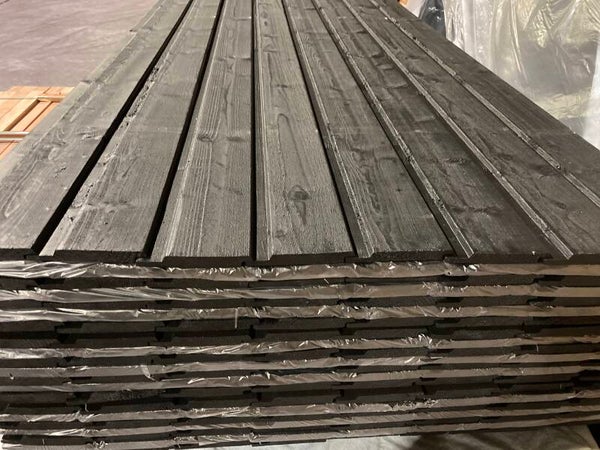 Zwarte rabatdelen-channelsiding-planken–schutting–18x130mm werkend