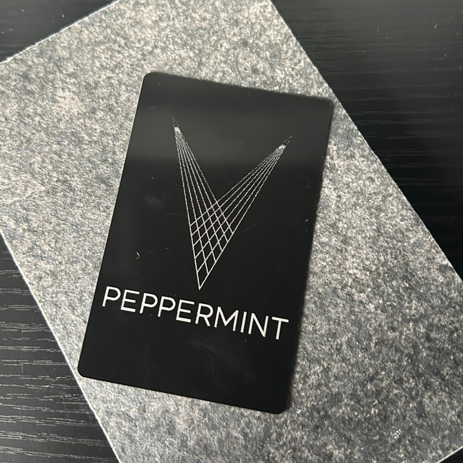 50 Business card aluminium Single side