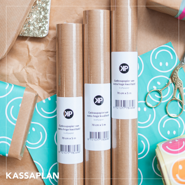 Cadeaupapier (70x500 cm) - Kraft