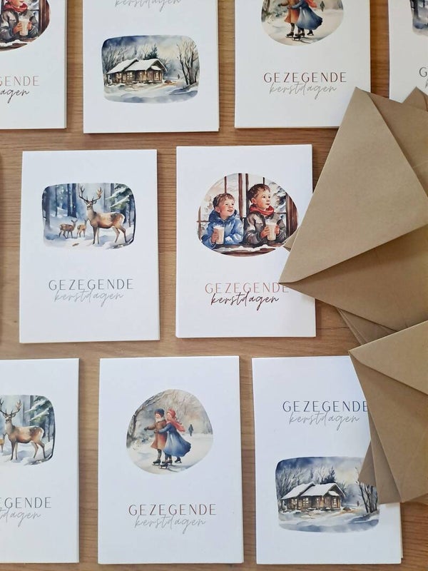 Kerstkaarten set