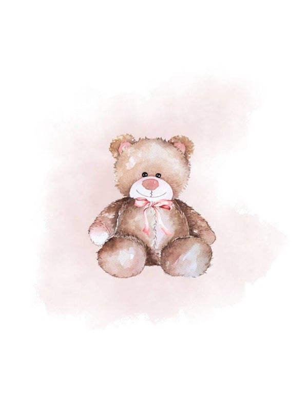 Beertje roze (9x12)