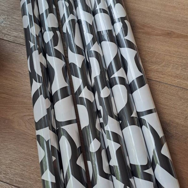 Cadeaupapier (50x300cm) - zwart/wit