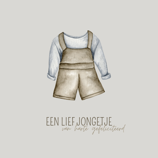 Vierkant kaartje - een lief jongetje